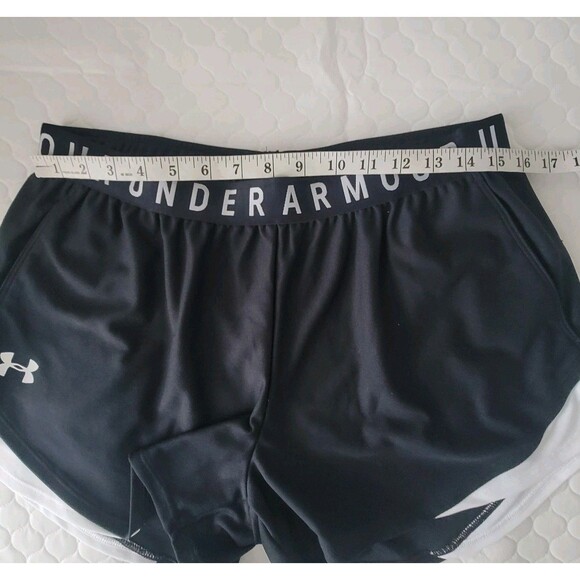 Under Armour Womens Large  Black Loose Heat Gear Stretch Active Shorts - Picture 2 of 11